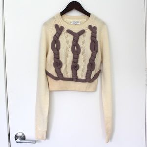 Opening Ceremony Cropped Knit Sweater